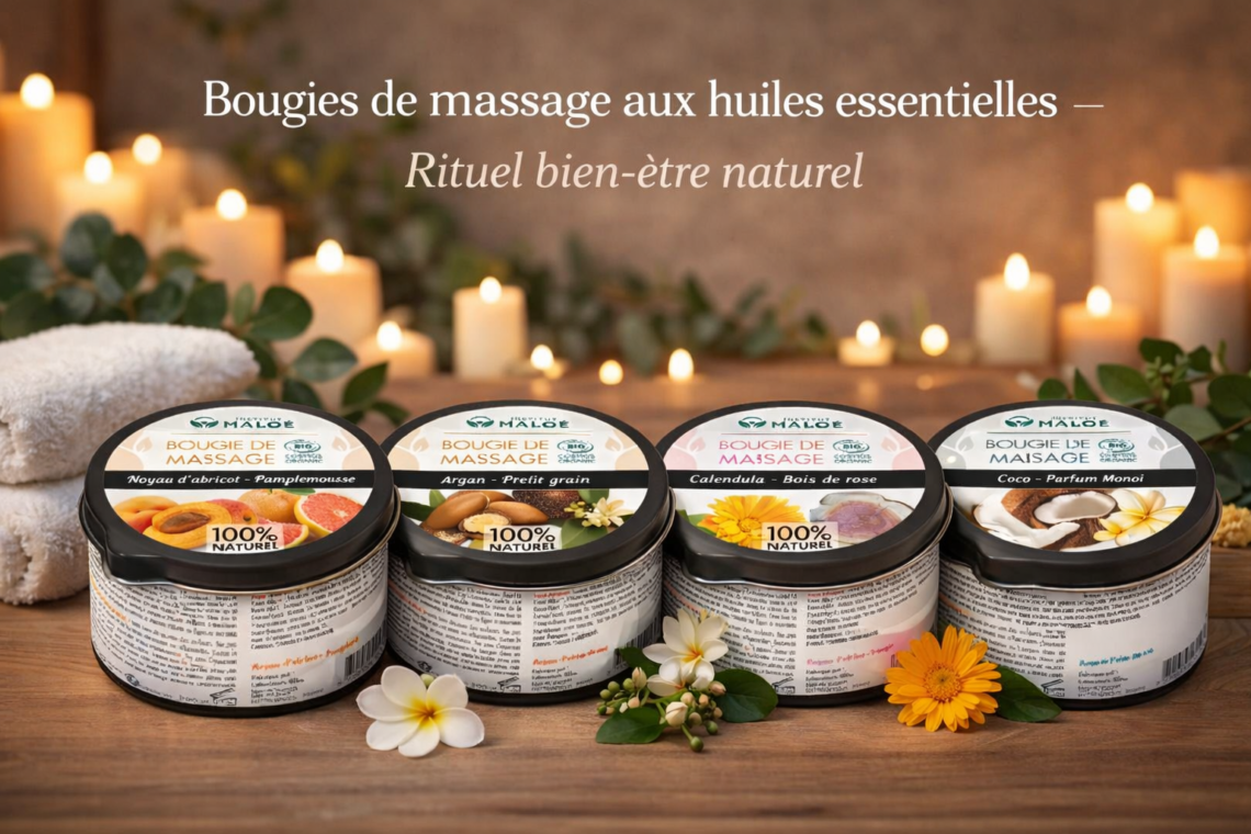 Bougies de massage aux huiles essentielles