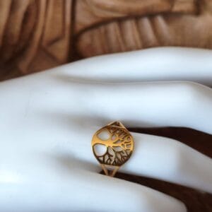 Bague arbre de vie réglable en acier inoxydable