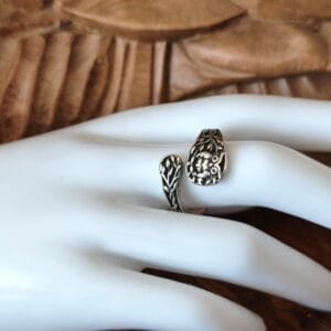 Bague hibou ouverte réglable style vintage