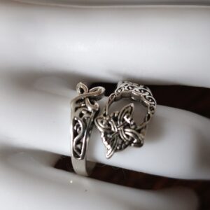 Bague nœuds celtiques vintage - argentée